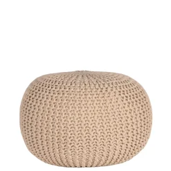 Wohnen Hocker<Runder Polsterhocker aus Strickstoff - Filouras