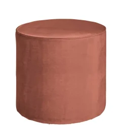Wohnen Hocker<Runder Samt Polsterhocker in Rosa - Bados