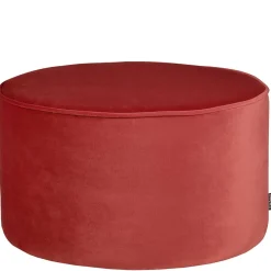 Wohnen Hocker<Runder Samt Sitzhocker in Rot - Loritana