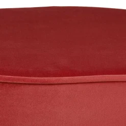 Wohnen Hocker<Runder Samt Sitzhocker in Rot - Loritana