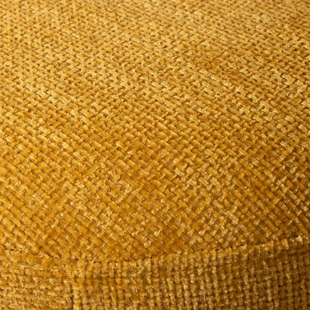Wohnen Hocker<Runder Sitzhocker in Gelb Chenillebezug - Lourettes (2er Set)