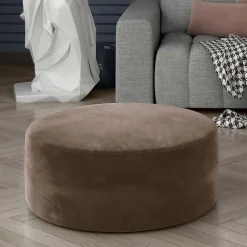 Wohnen Hocker<Runder Sitzhocker mit Schaumstoffpolsterung - Bratoi