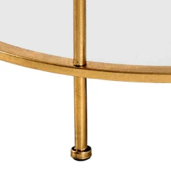 Wohnen Tische<Runder Wohnzimmer Tisch mit Glas & Spiegelglas - Alisa