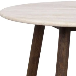 Wohnen Tische<Runder Wohnzimmertisch aus Travertin Stein Beige - Cheyenne