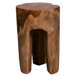 Wohnen Hocker<Rustikaler Teakholz Hocker naturbelassen - Verian