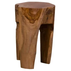 Wohnen Hocker<Rustikaler Teakholz Hocker naturbelassen - Verian