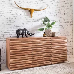 Wohnen Sideboards<Rustikales Design Sideboard Pisino aus Holz Akazie massiv