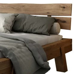 Wohnen Betten<Rustikal-modernes Bett aus Asteiche Massivholz - Raistan
