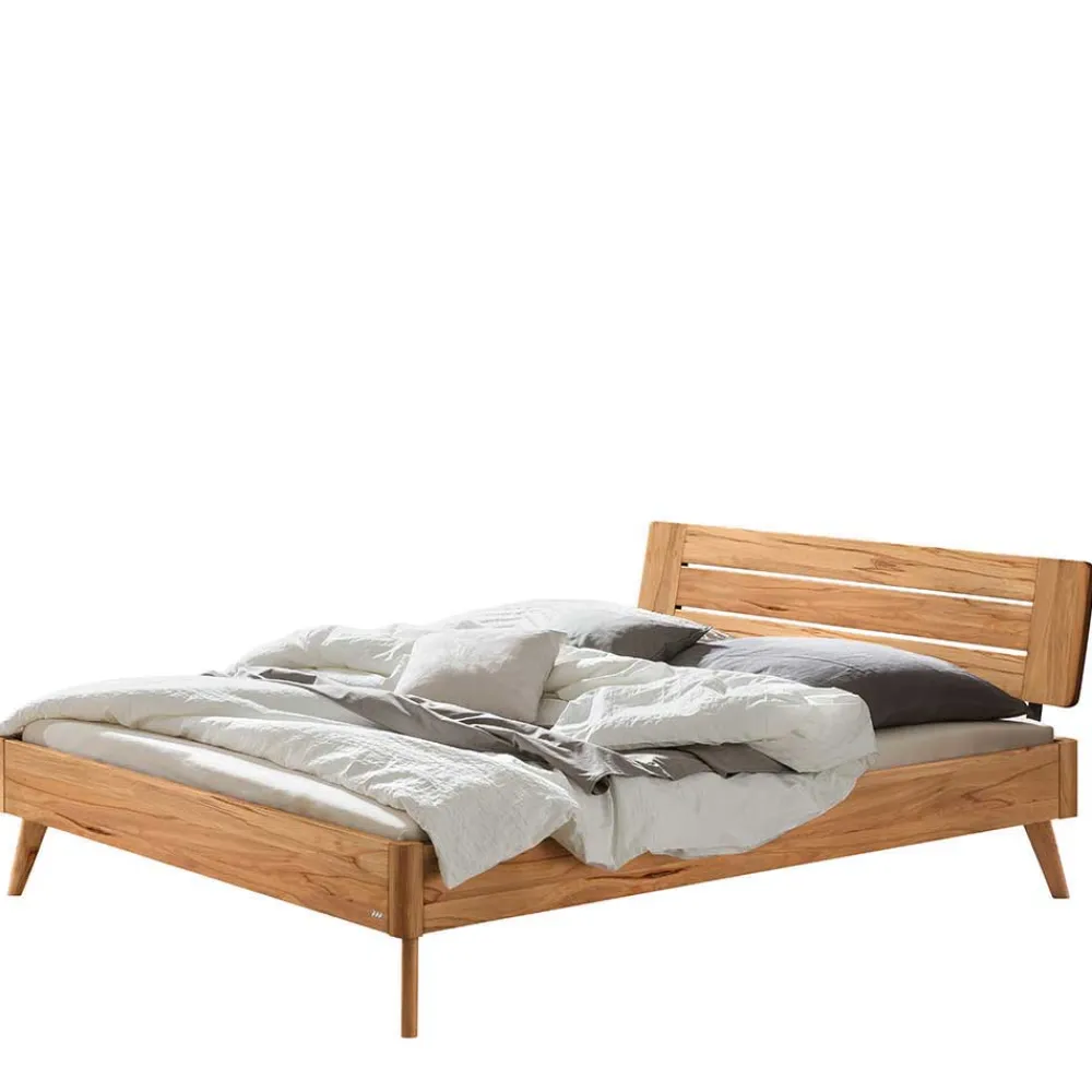 Wohnen Betten<Rustikal-modernes Doppelbett aus Wildbuche - Polentona