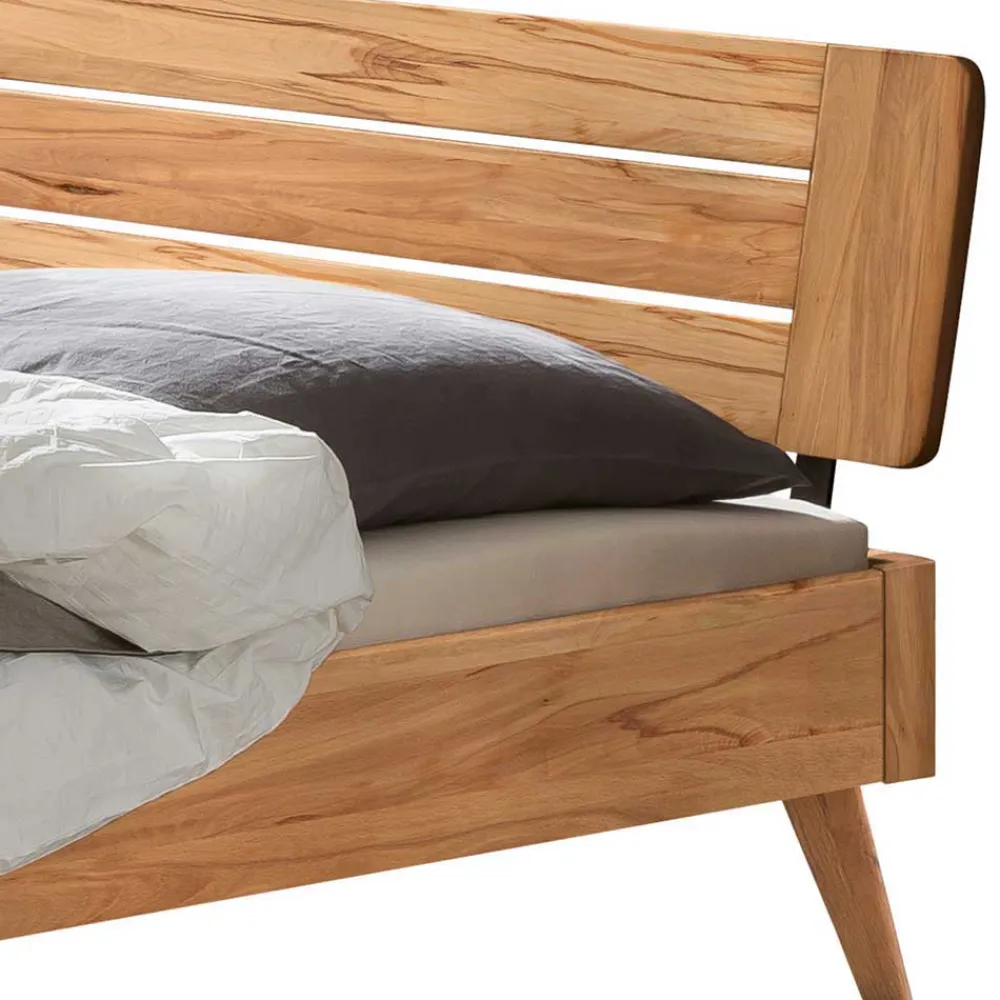 Wohnen Betten<Rustikal-modernes Doppelbett aus Wildbuche - Polentona