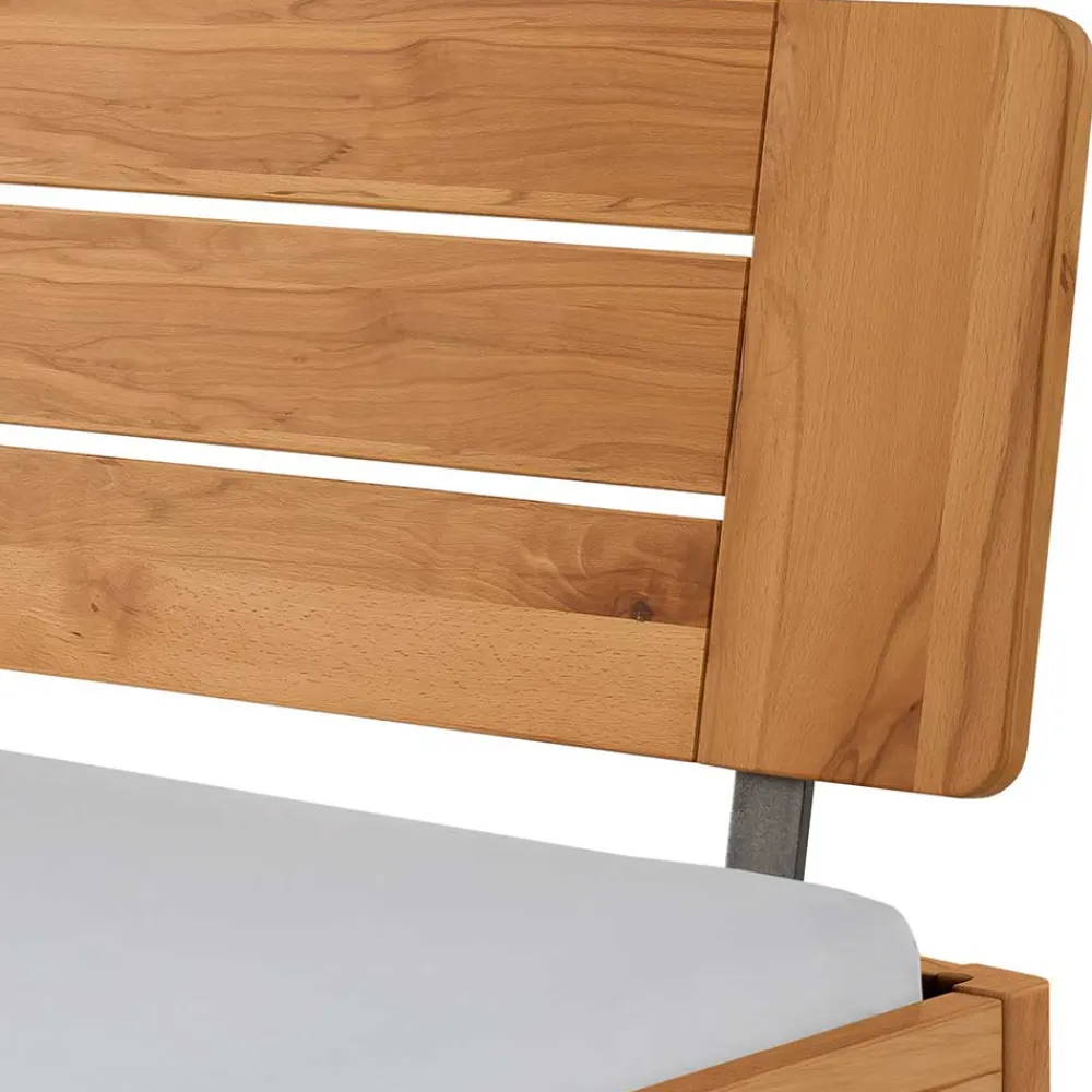 Wohnen Betten<Rustikal-modernes Doppelbett aus Wildbuche - Polentona