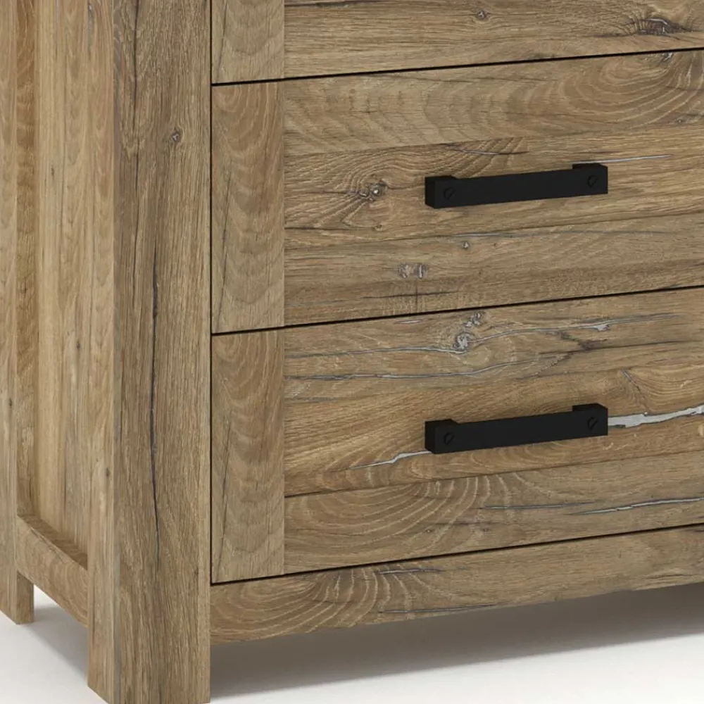 Wohnen Sideboards<Rustikal-modernes Sideboard in Eiche Dunkel - Ginetta