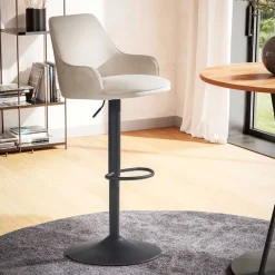Wohnen Hocker<Samt Barstuhl in Beige - Heats
