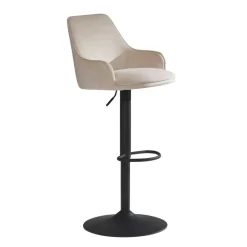 Wohnen Hocker<Samt Barstuhl in Beige - Heats