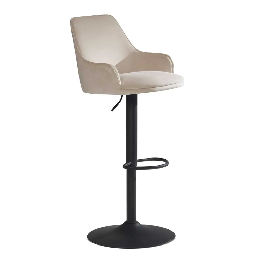 Wohnen Hocker<Samt Barstuhl in Beige - Heats