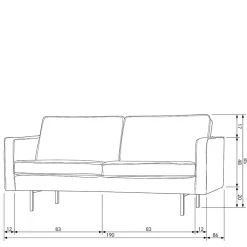Wohnen Sofas<Samt Couch in Taupe Museo im Retro Design