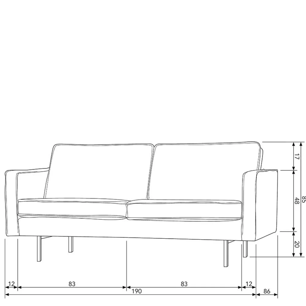 Wohnen Sofas<Samt Couch in Taupe Museo im Retro Design