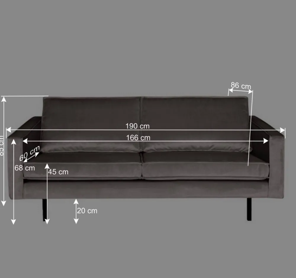 Wohnen Sofas<Samt Couch in Taupe Museo im Retro Design