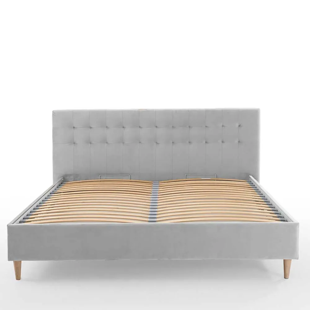 Wohnen Betten<Samt Doppelbett mit Bettkasten - Diadonna