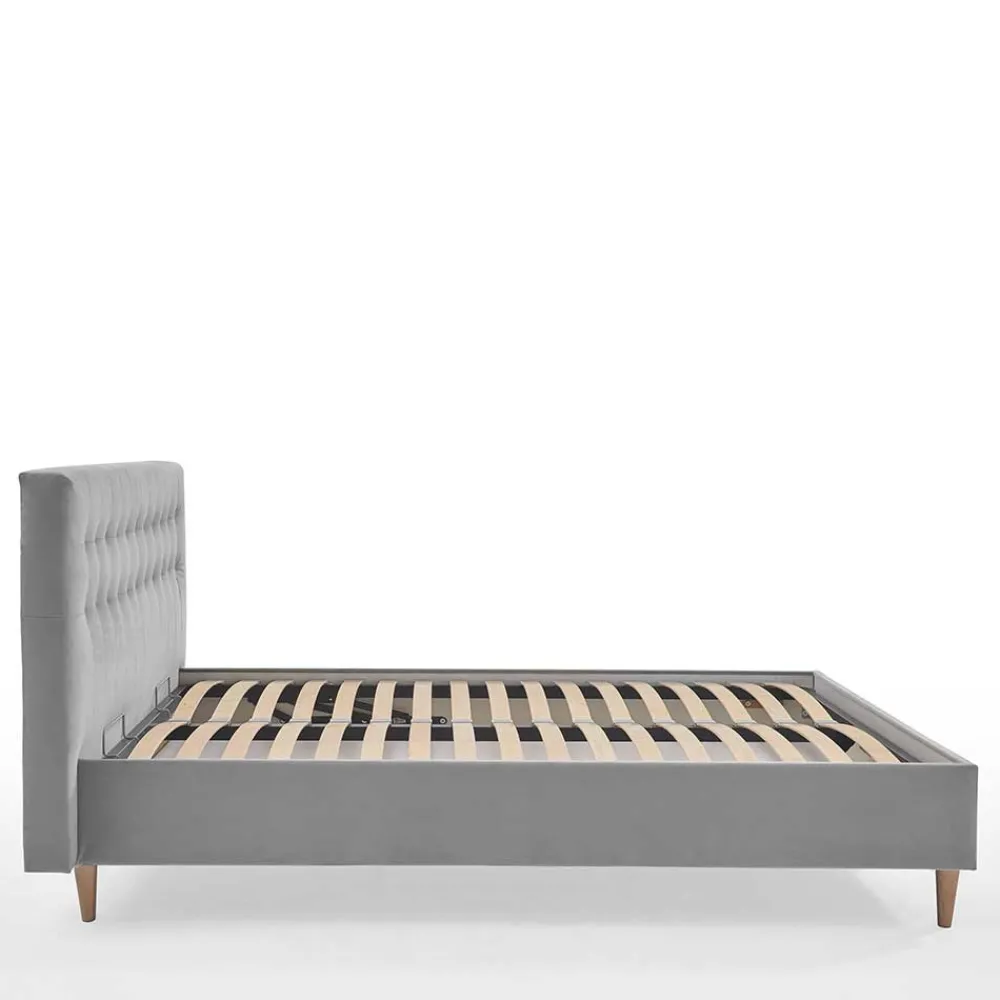 Wohnen Betten<Samt Doppelbett mit Bettkasten - Diadonna