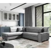 Wohnen Sofas<Samt Eckcouch in Grau mit Bettfunktion - Elhan