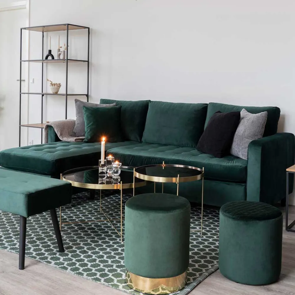 Wohnen Sofas<Samt Ecksofa Schenkel links oder rechts - Ciacoga
