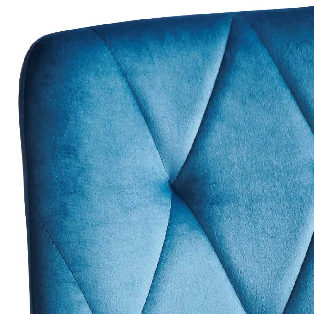 Wohnen Stühle<Samt Esszimmerstühle in Blau - Assolato (4er Set)