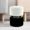 Wohnen Hocker<Samt Hocker in Creme & Schwarz - Gilianoa