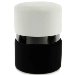 Wohnen Hocker<Samt Hocker in Creme & Schwarz - Gilianoa