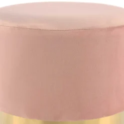 Wohnen Hocker<Samt Hocker in Rosa hell & dunkel mit Gold - Adelaide