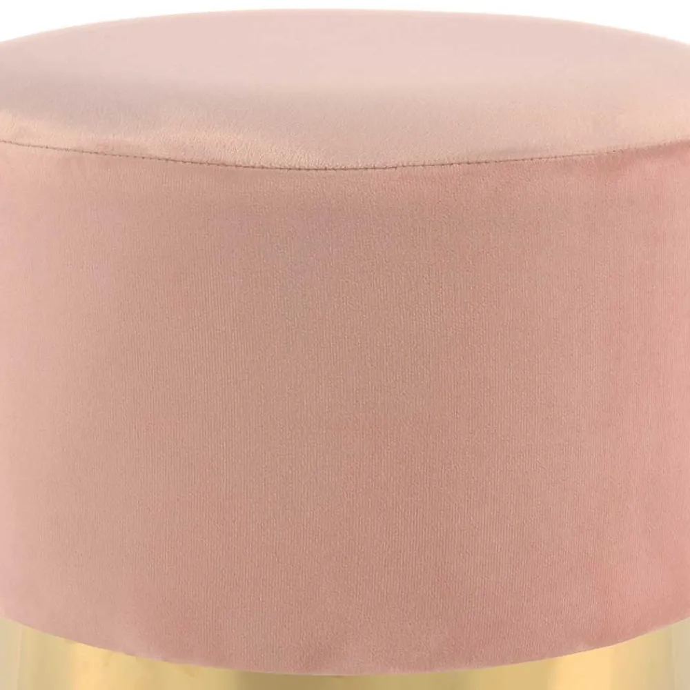 Wohnen Hocker<Samt Hocker in Rosa hell & dunkel mit Gold - Adelaide