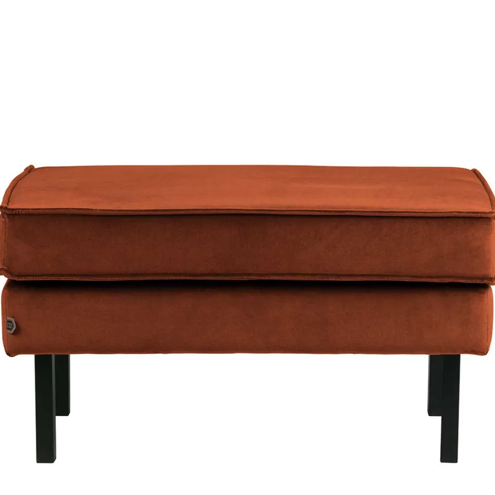 Wohnen Hocker<Samt Hocker in Rost Braun - Naryon