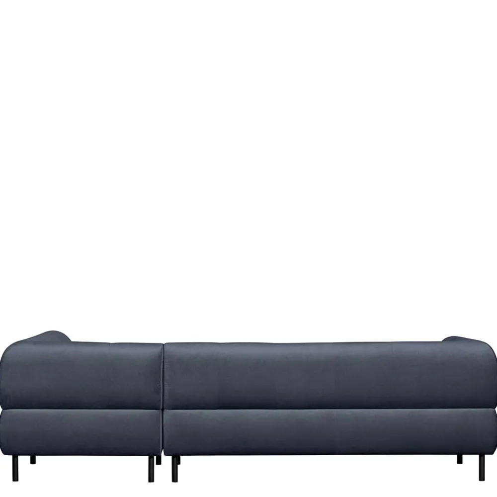 Wohnen Sofas<Samt L-Sofa in Dunkelgrau - Roccoss