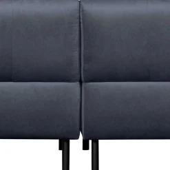 Wohnen Sofas<Samt L-Sofa in Dunkelgrau - Roccoss