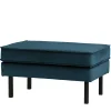 Wohnen Hocker<Samt Polsterhocker in Blau & Schwarz - Cumagon