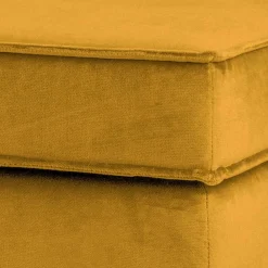 Wohnen Hocker<Samt Polsterhocker in Ocker Gelb - Nustra