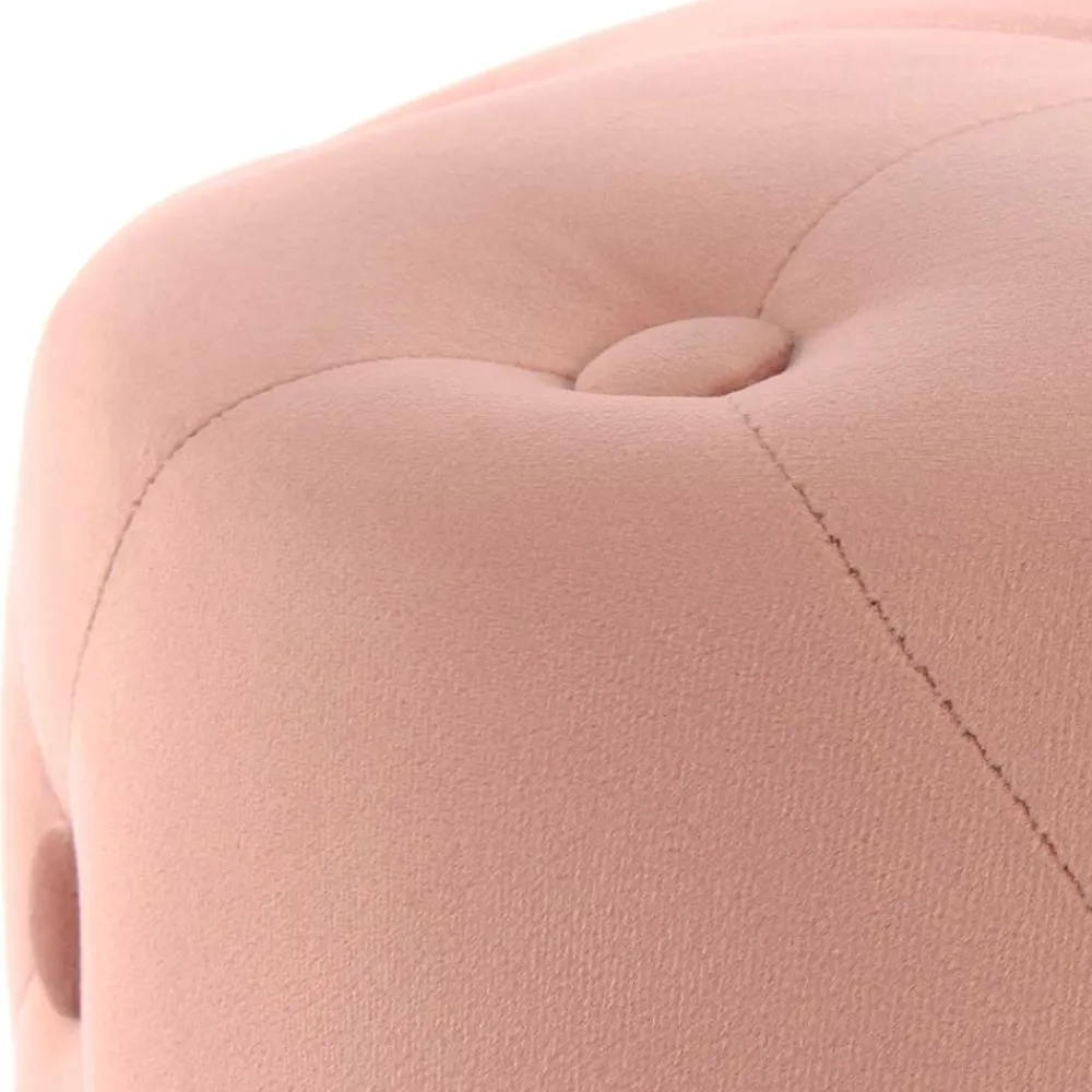 Wohnen Hocker<Samt Polsterhocker mit Knopf-Heftungen - Teamona