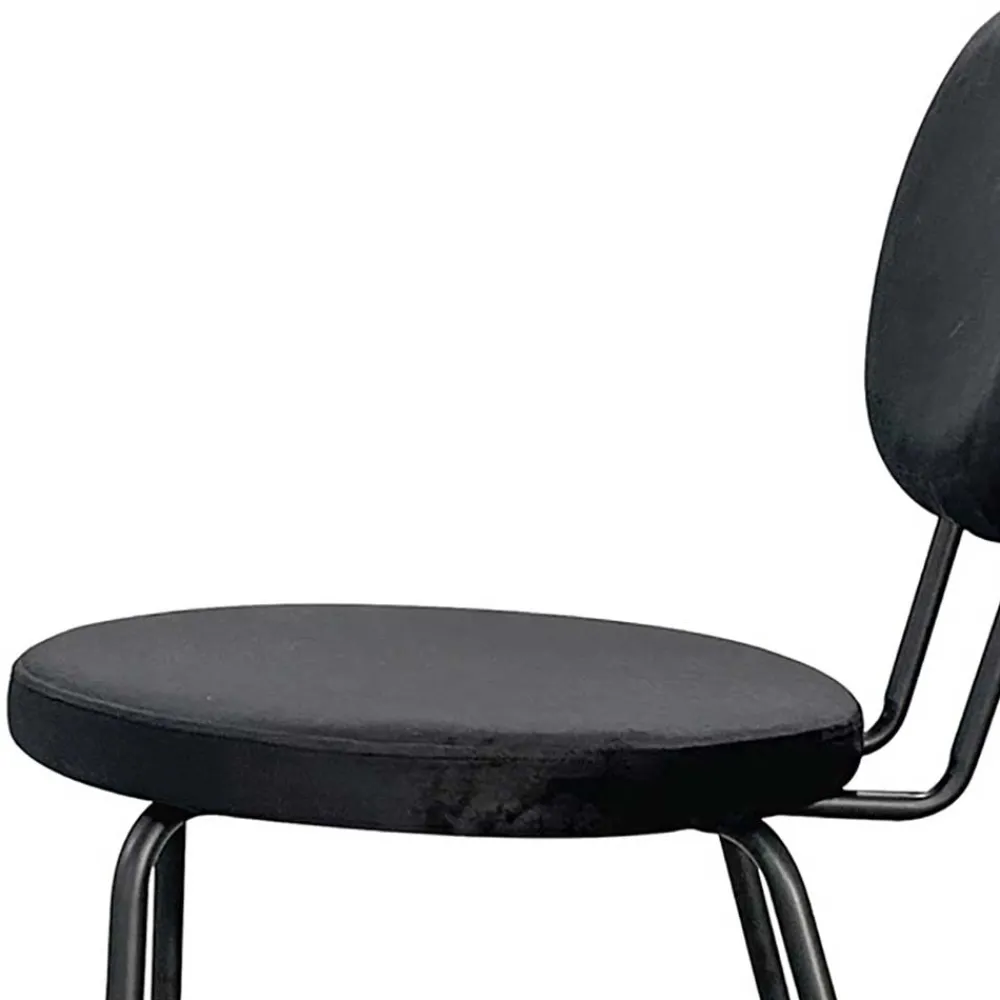 Wohnen Stühle<Samt Polsterstühle in Schwarz - Siao (2er Set)