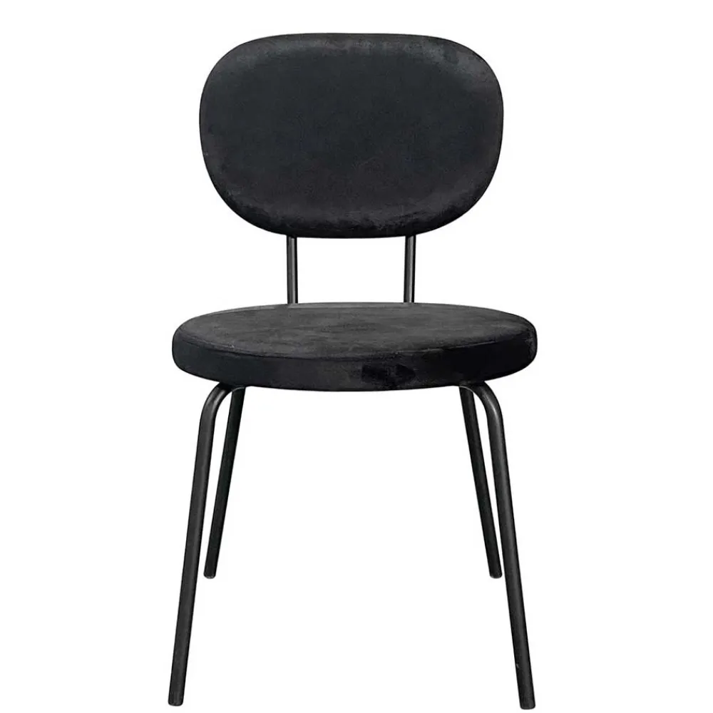 Wohnen Stühle<Samt Polsterstühle in Schwarz - Siao (2er Set)