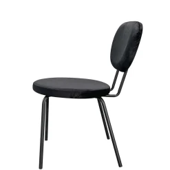 Wohnen Stühle<Samt Polsterstühle in Schwarz - Siao (2er Set)