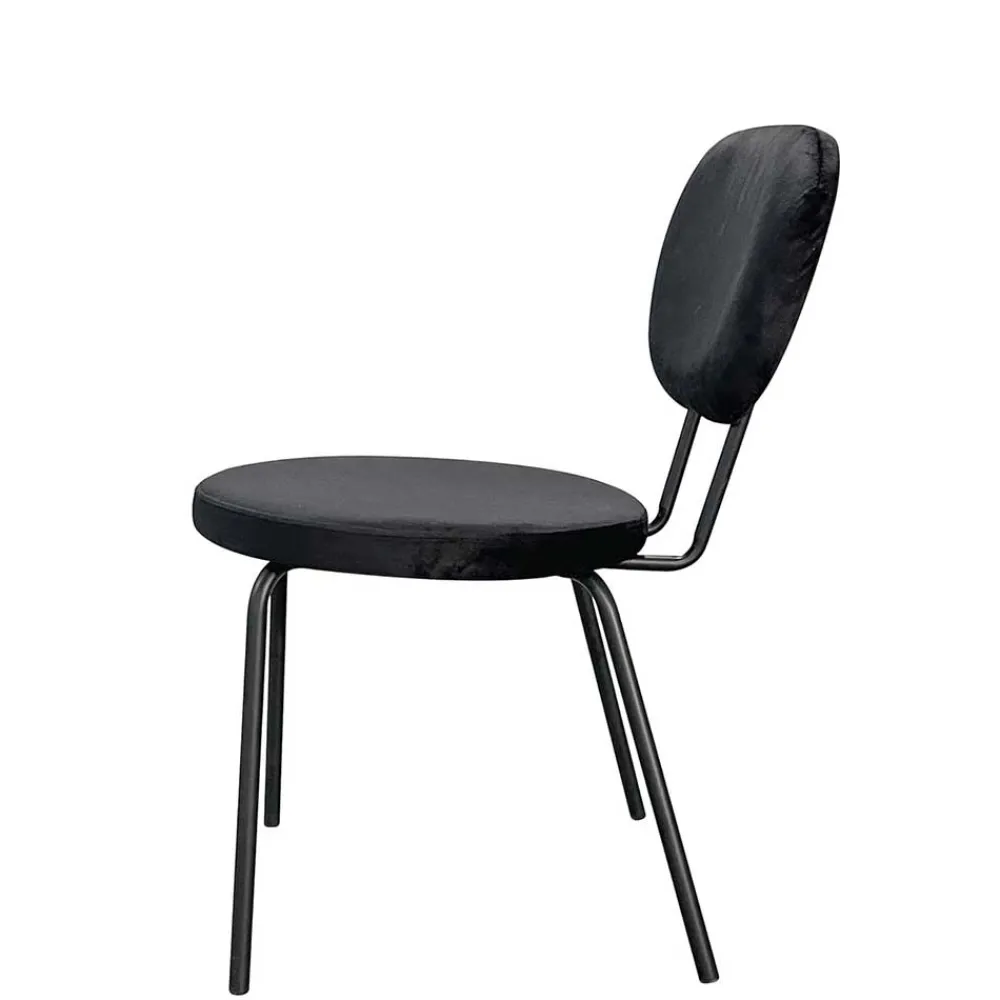 Wohnen Stühle<Samt Polsterstühle in Schwarz - Siao (2er Set)