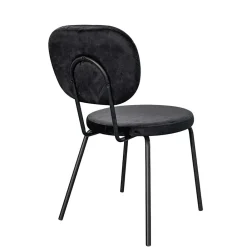 Wohnen Stühle<Samt Polsterstühle in Schwarz - Siao (2er Set)