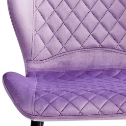 Wohnen Stühle<Samt Polsterstuhl in Lila und Schwarz - Ynvinata (4er Set)