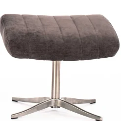 Wohnen Sessel<Samt Retrosessel mit Fußhocker - Gilianoa (zweiteilig)