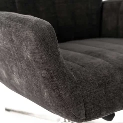 Wohnen Sessel<Samt Retrosessel mit Fußhocker - Gilianoa (zweiteilig)