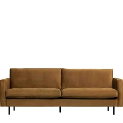 Wohnen Sofas<Samt Retrosofa in Honigfarben - Saguan