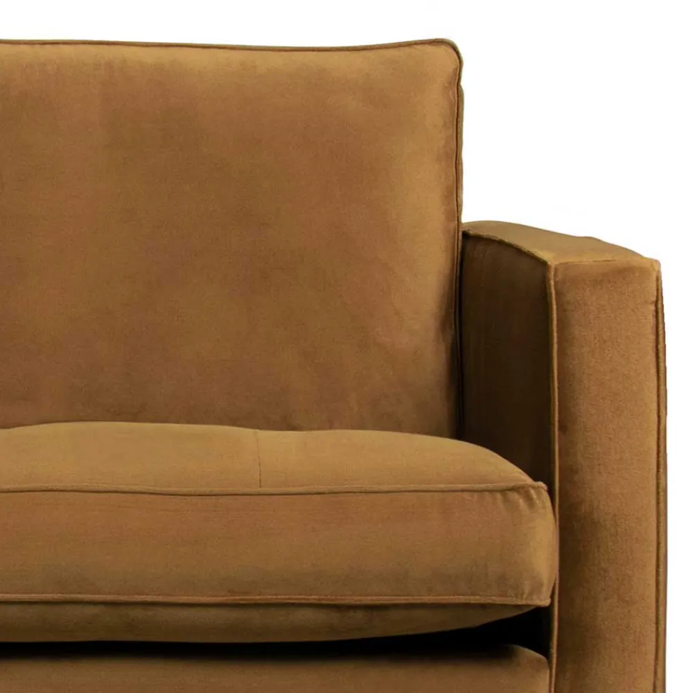 Wohnen Sofas<Samt Retrosofa in Honigfarben - Saguan