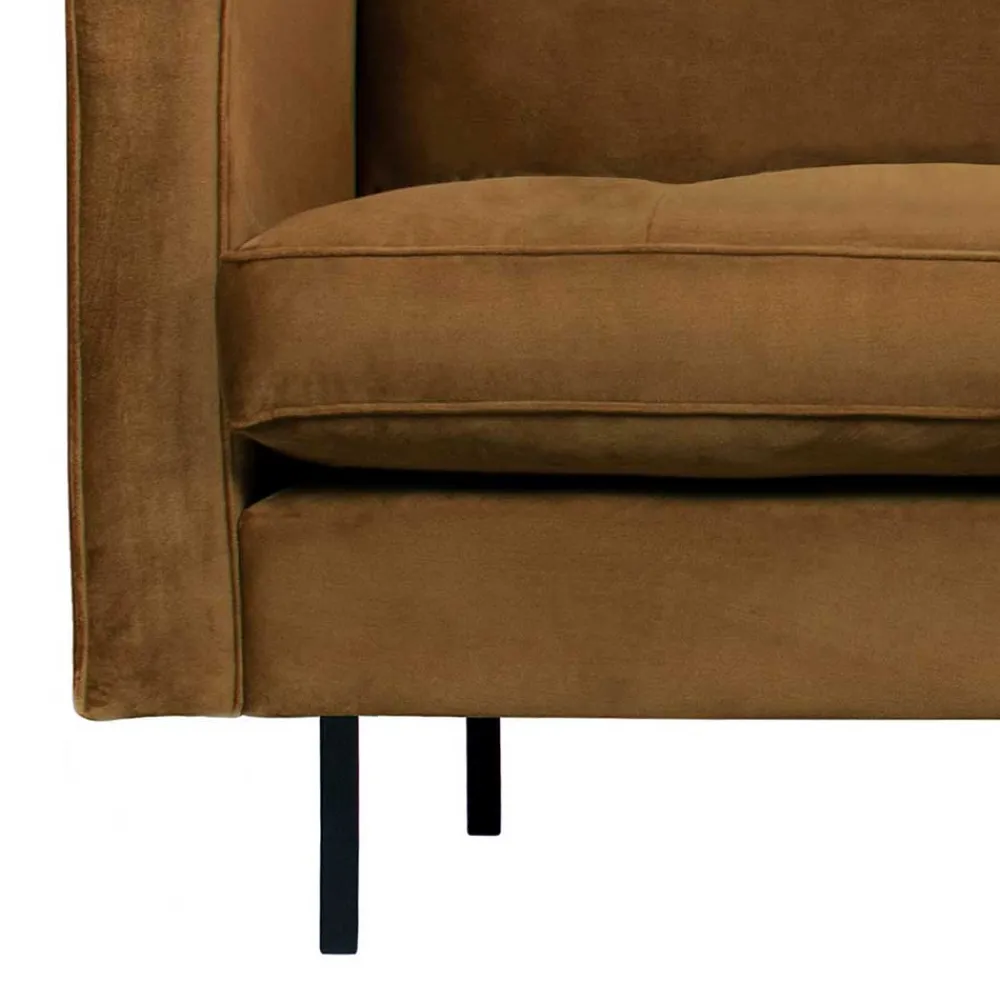 Wohnen Sofas<Samt Retrosofa in Honigfarben - Saguan