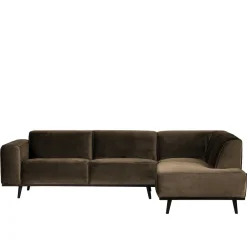Wohnen Sofas<Samt Sofa Eckgarnitur in Taupe - Matca