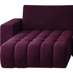 Wohnen Sofas<Samt U-Couch in Dunkelrot - Viersitzer - Lakes